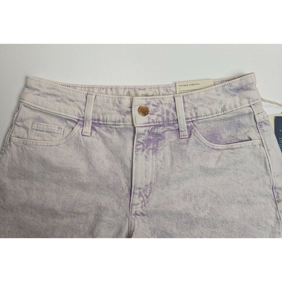 WOMEN'S FADED PURPLE MIDI JEAN SHORTS - UNIVERSAL THREAD - SIZE 0 - NEW - Picture 2 of 5